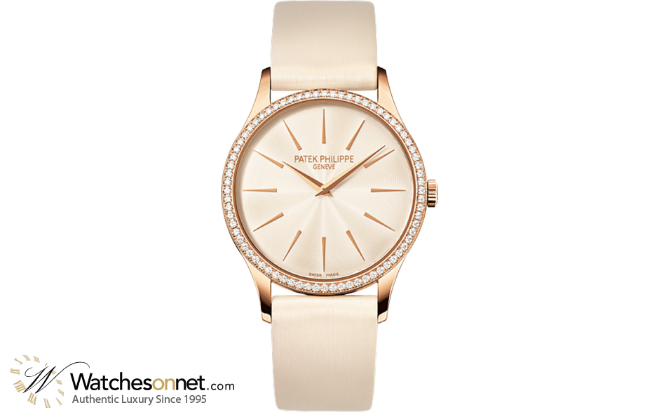 Patek Philippe Calatrava  Mechanical Women's Watch, 18K Rose Gold, Cream Dial, 4897R-010