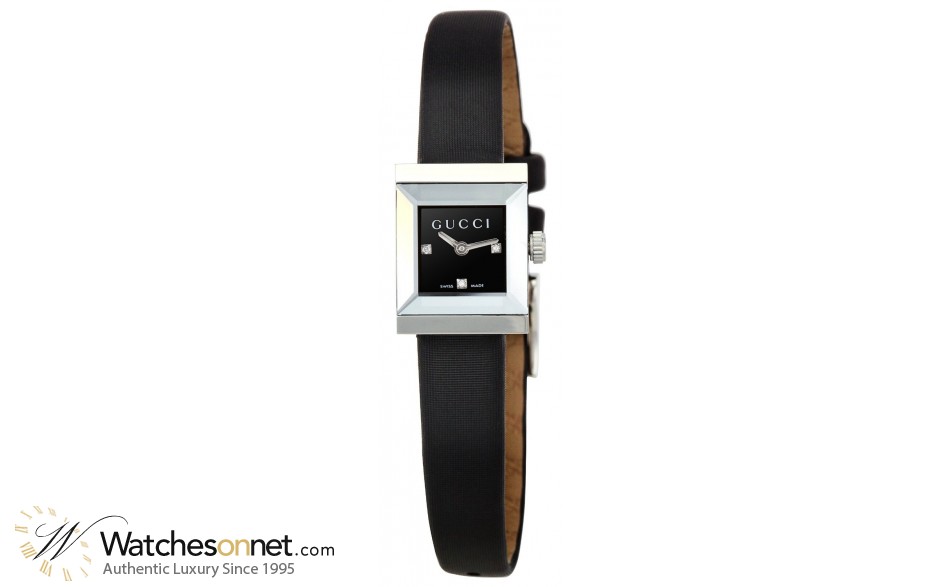 Gucci G-Frame  Quartz Women's Watch, Stainless Steel, Black Dial, YA128503