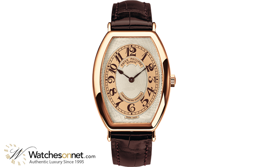 Patek Philippe Gondolo  Mechanical Men's Watch, 18K Rose Gold, Silver Dial, 5098R-001