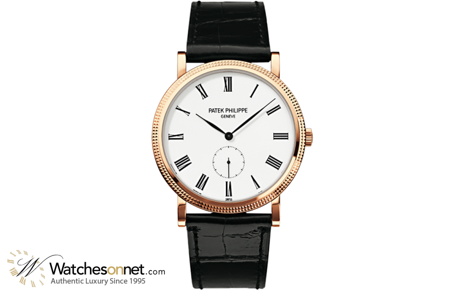 Patek Philippe Calatrava  Mechanical Men's Watch, 18K Rose Gold, White Dial, 5119R-001