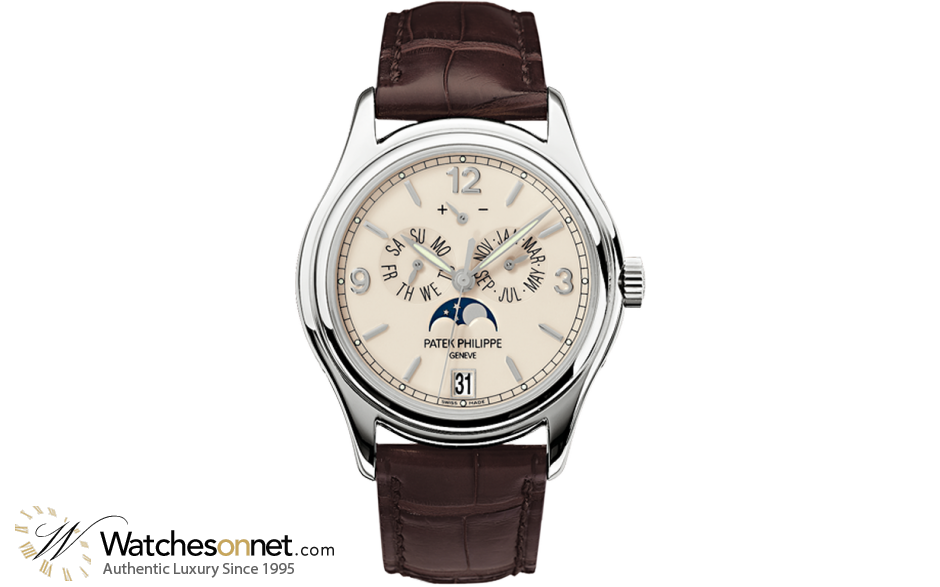 Patek Philippe Complications  Automatic With Power Reserve Men's Watch, 18K White Gold, White Dial, 5146G-001