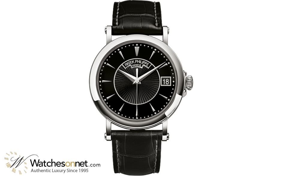 Patek Philippe Calatrava  Automatic Men's Watch, 18K White Gold, Black Dial, 5153G-001