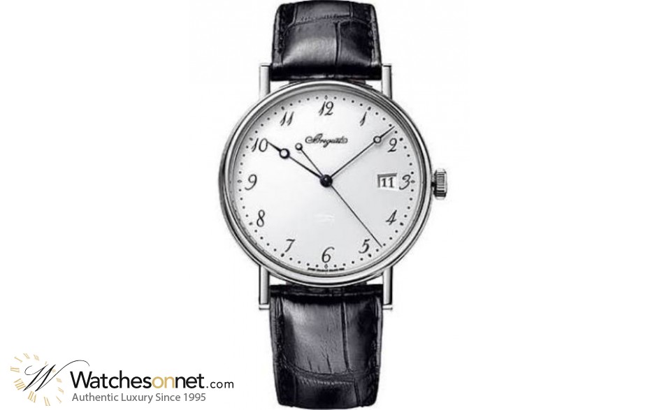 Breguet Classique  Automatic Men's Watch, 18K White Gold, White Dial, 5177BB/29/9V6
