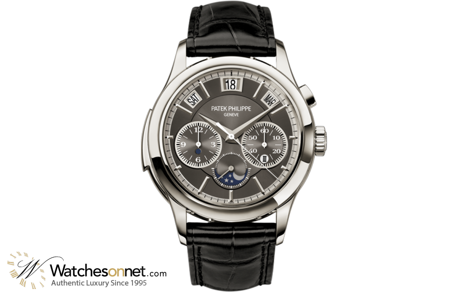 Patek Philippe Grand Complications  Chronograph Automatic Men's Watch, Platinum, Grey Dial, 5208P-001
