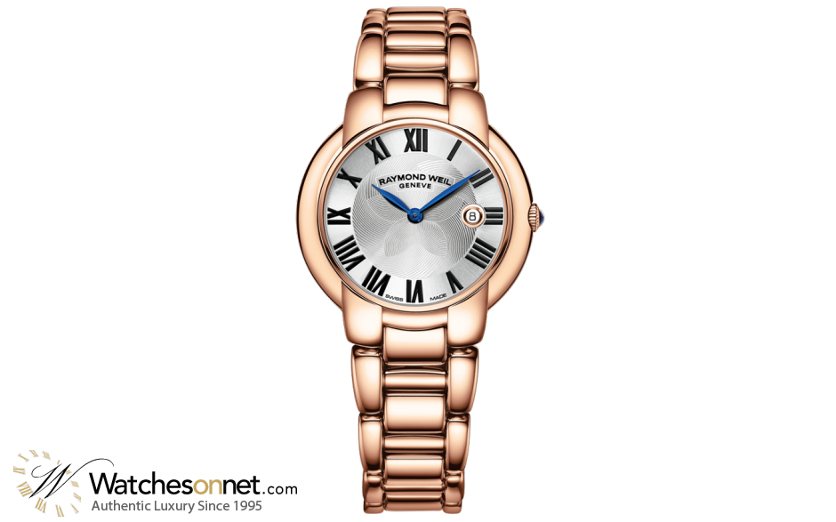 Raymond Weil Jasmine  Quartz Women's Watch, Gold Tone, Silver Dial, 5235-P5-01659