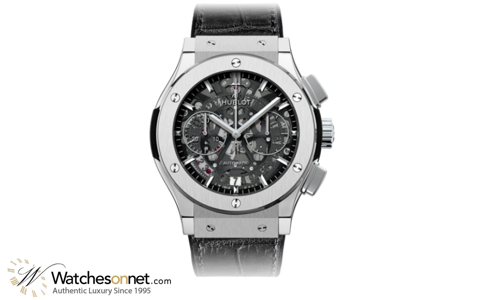 Hublot Classic Fusion 45mm Limited Edition  Chronograph Automatic Men's Watch, Titanium, Skeleton Dial, 525.NX.0170.LR