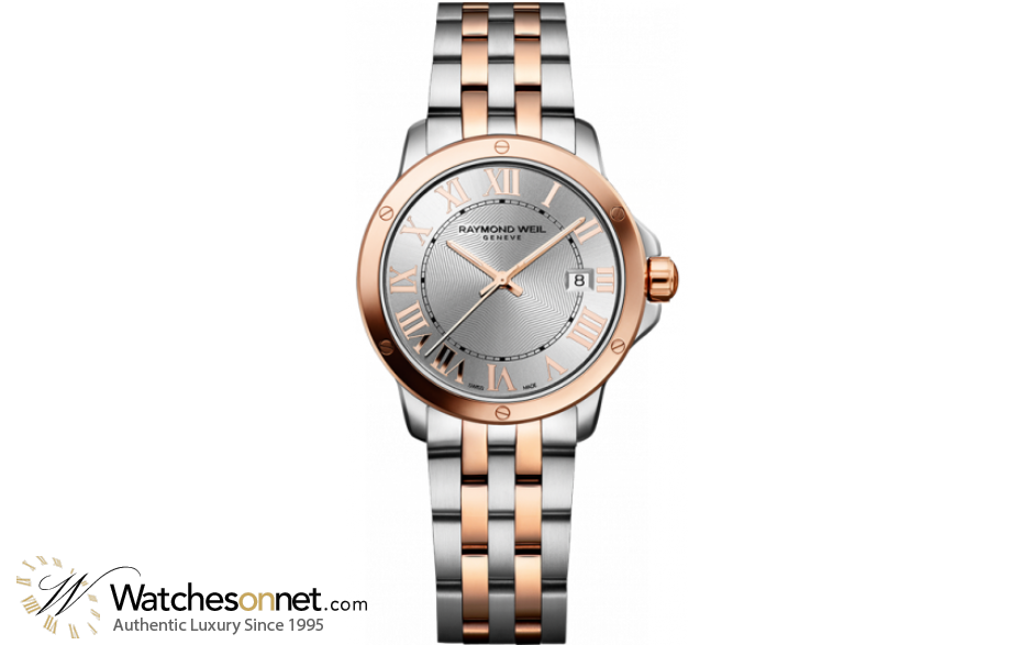 Raymond Weil Tango  Quartz Women's Watch, Steel & 18K Gold Plated, Silver Dial, 5391-SB5-00658
