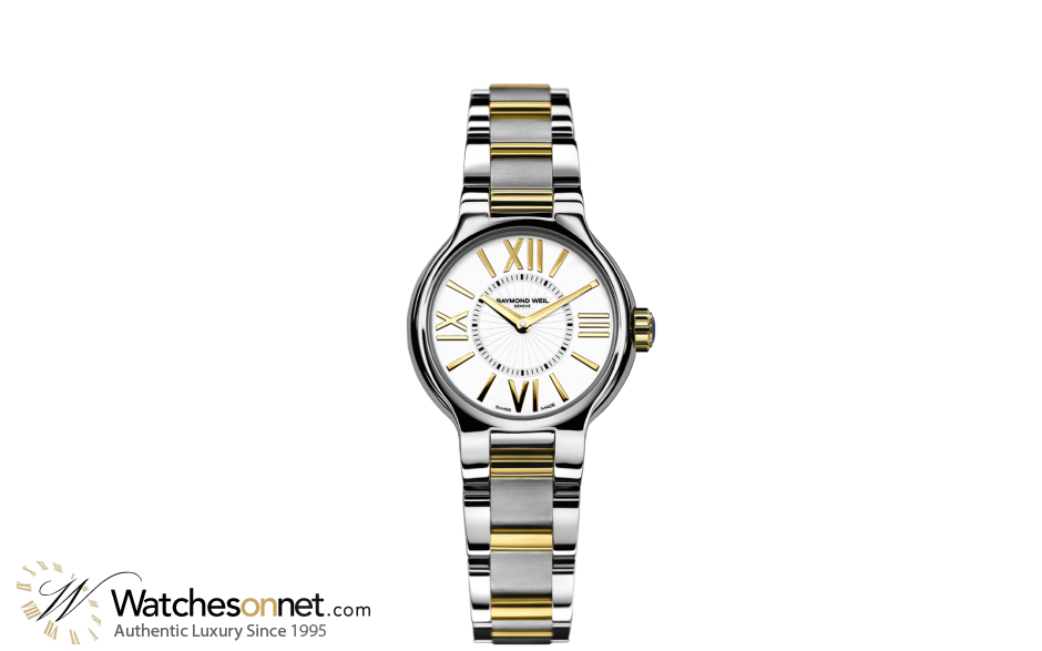 Raymond Weil Noemia  Quartz Women's Watch, Gold Plated, White Dial, 5932-STP-00307
