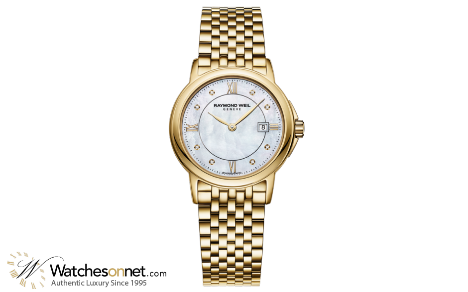 Raymond Weil Tradition  Quartz Women's Watch, Gold Plated, Mother Of Pearl Dial, 5966-P-00995