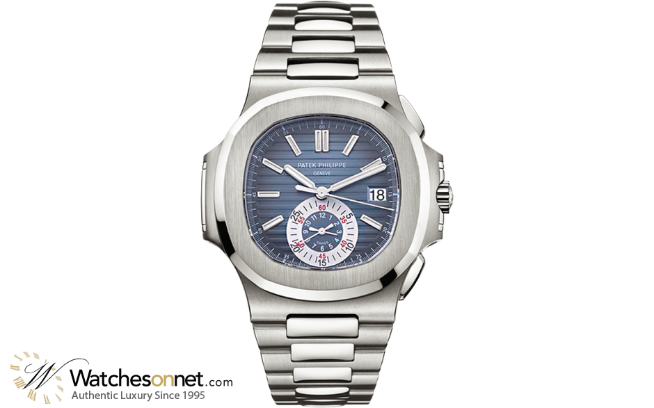 Patek Philippe Nautilus  Chronograph Automatic Men's Watch, Stainless Steel, Blue Dial, 5980/1A-001