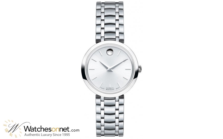 Movado 1881  Automatic Women's Watch, Stainless Steel, Silver Dial, 606917