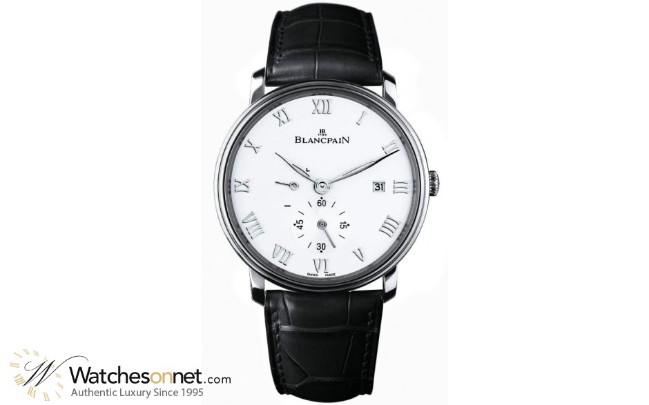 Blancpain Villeret  Automatic Men's Watch, Stainless Steel, White Dial, 6606-1127-55B