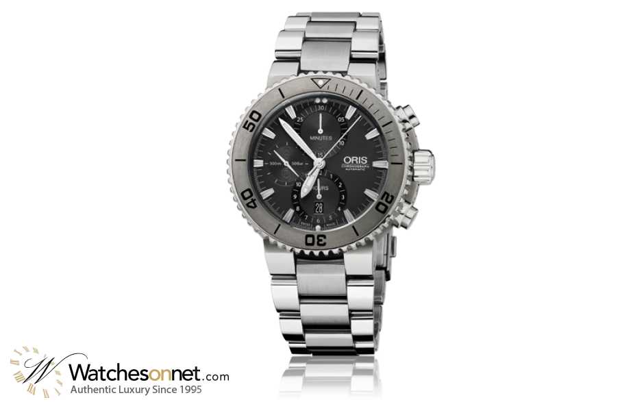 Oris   Chronograph Automatic Men's Watch, Titanium, Grey Dial, 674-7655-7253-07-8-26-75PEB