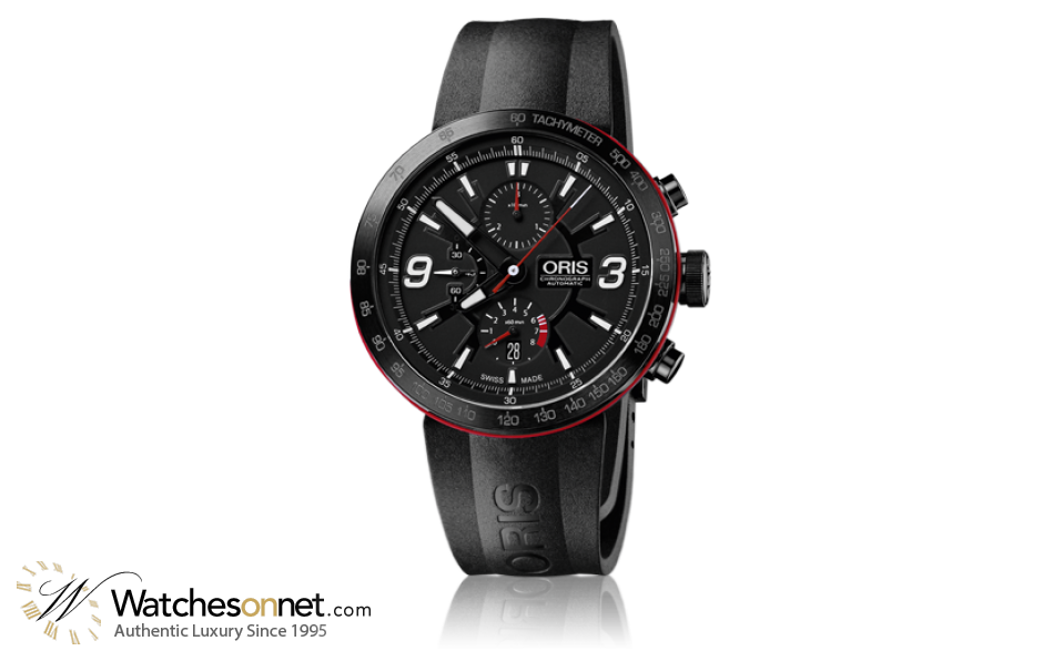 Oris   Chronograph Automatic Men's Watch, PVD, Black Dial, 674-7659-4764-07-4-25-06B