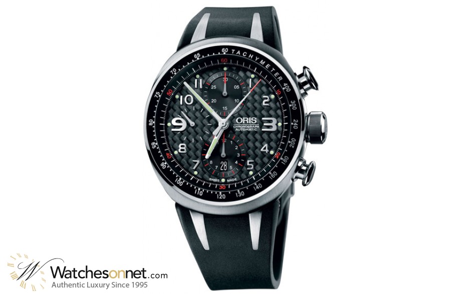 Oris Motor Sport TT3  Chronograph Automatic Men's Watch, Titanium, Black Dial, 674-7587-7264-RS