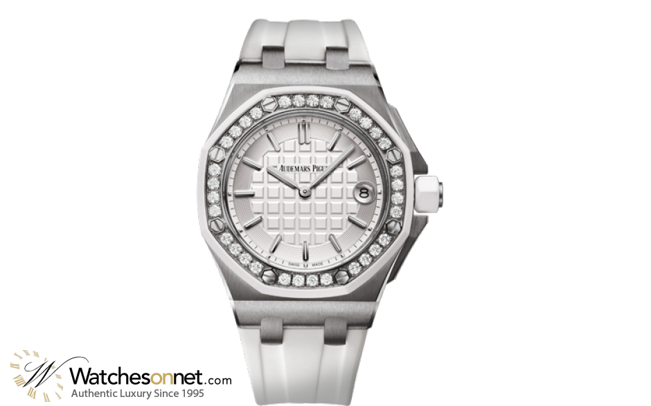 Audemars Piguet Royal Oak  Quartz Women's Watch, Stainless Steel, White Dial, 67540SK.ZZ.A010CA.01