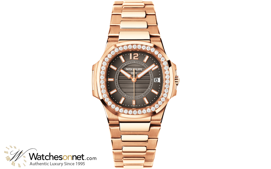 Patek Philippe Nautilus  Quartz Women's Watch, 18K Rose Gold, Anthracite Dial, 7010/1R-010