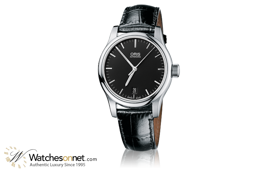 Oris Classic  Automatic Men's Watch, Stainless Steel, Black Dial, 733-7578-4054-07-5-18-11