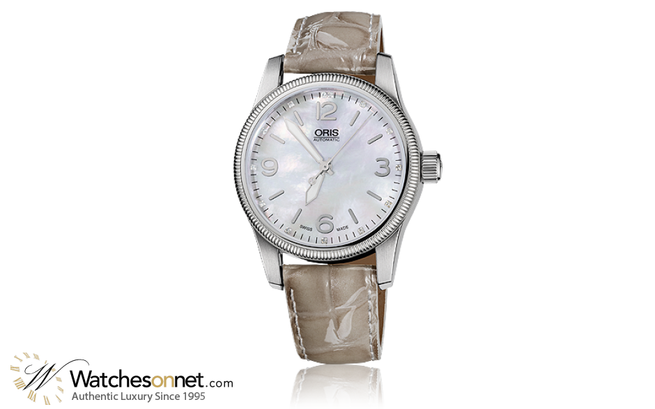 Oris Big Crown  Automatic Men's Watch, Stainless Steel, White Mother Of Pearl Dial, 733-7649-4066-07-5-19-61