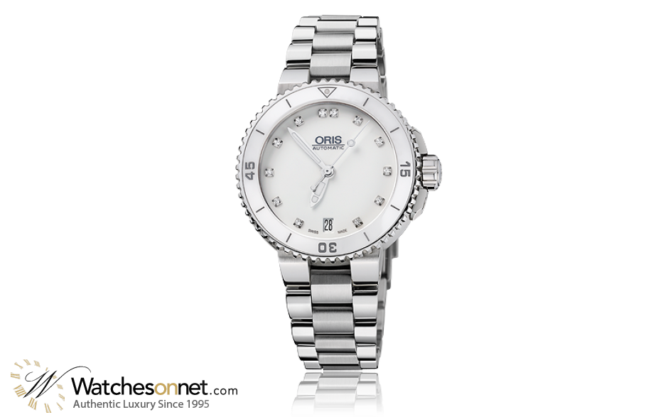 Oris Aquis  Automatic Men's Watch, Stainless Steel, White Dial, 733-7652-4191-07-8-18-01P