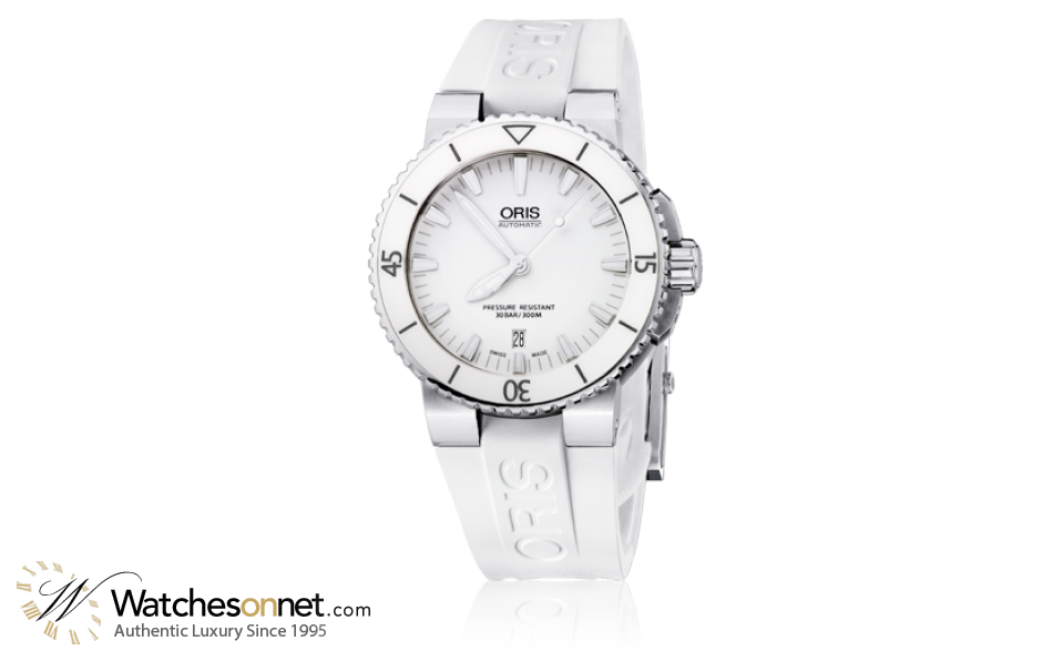 Oris Aquis  Automatic Men's Watch, Stainless Steel, White Dial, 733-7653-4156-07-4-26-31EB