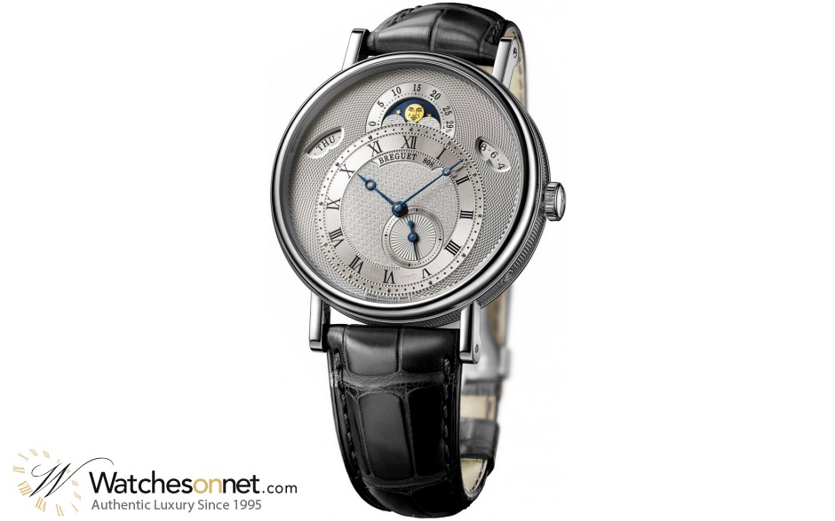 Breguet Classique  Automatic Men's Watch, 18K White Gold, Silver Dial, 7337BB/1E/9V6