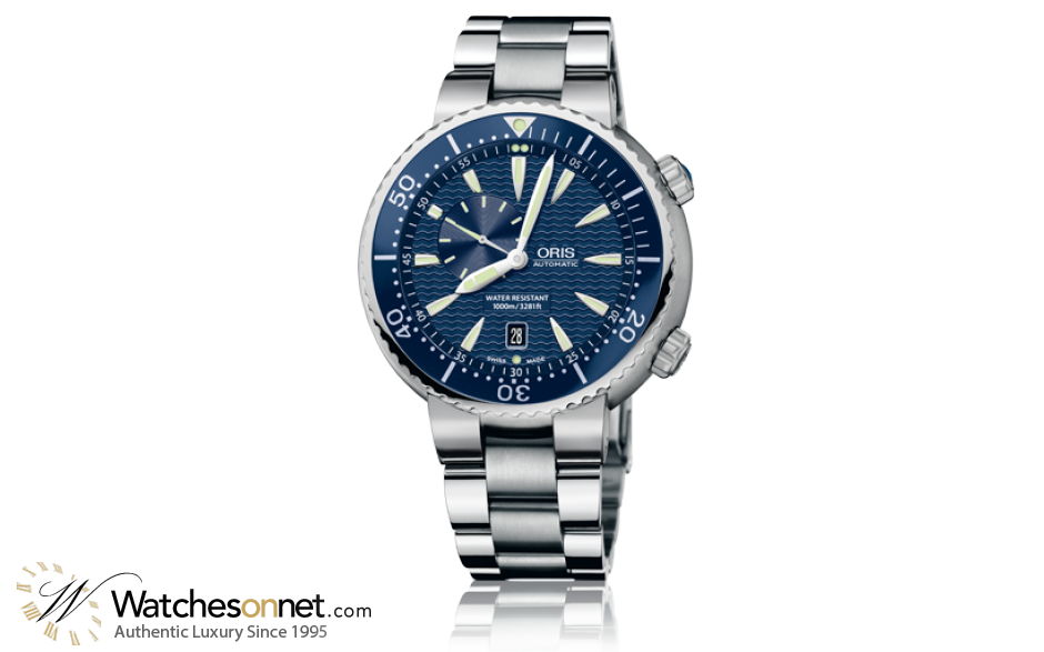 Oris Divers Date  Automatic Men's Watch, Stainless Steel, Blue Dial, 743-7609-8555-07-8-24-01PEB