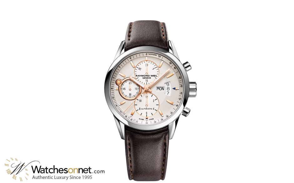 Raymond Weil Freelancer  Chronograph Automatic Men's Watch, Stainless Steel, Silver Dial, 7730-STC-65025