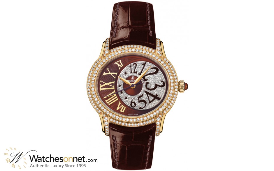 Audemars Piguet Millenary  Automatic Women's Watch, 18K Rose Gold, Brown Dial, 77302BA.ZZ.D094CR.01