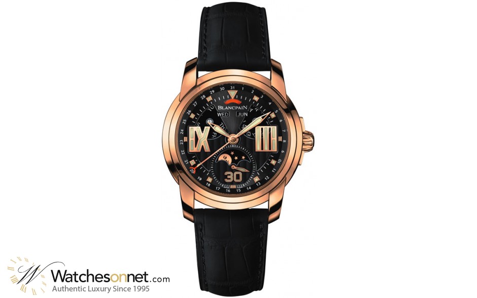 Blancpain L-Evolution  Automatic Men's Watch, 18K Rose Gold, Black Dial, 8866-3630-53B