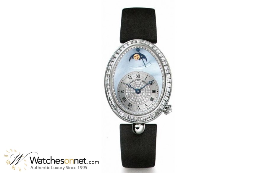 Breguet Reine De Naples  Automatic Women's Watch, 18K White Gold, Mother Of Pearl & Diamonds Dial, 8909BB/VD/864.D00D