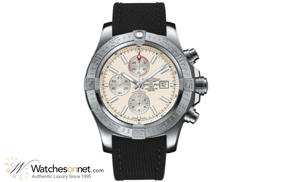 Breitling Super Avenger II  Automatic Men's Watch, Stainless Steel, Silver Dial, A1337111.G779.104W
