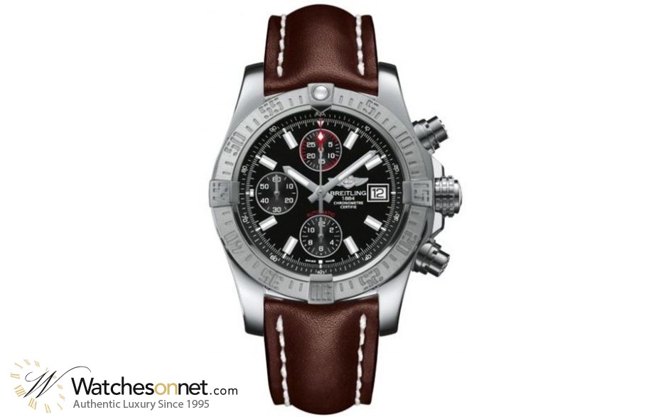 Breitling Avenger II  Automatic Men's Watch, Stainless Steel, Black Dial, A1338111.BC32.438X