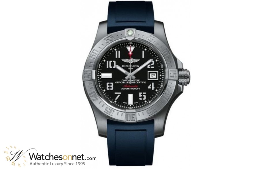 Breitling Avenger II Seawolf  Automatic Men's Watch, Stainless Steel, Black Dial, A1733110.BC31.145S
