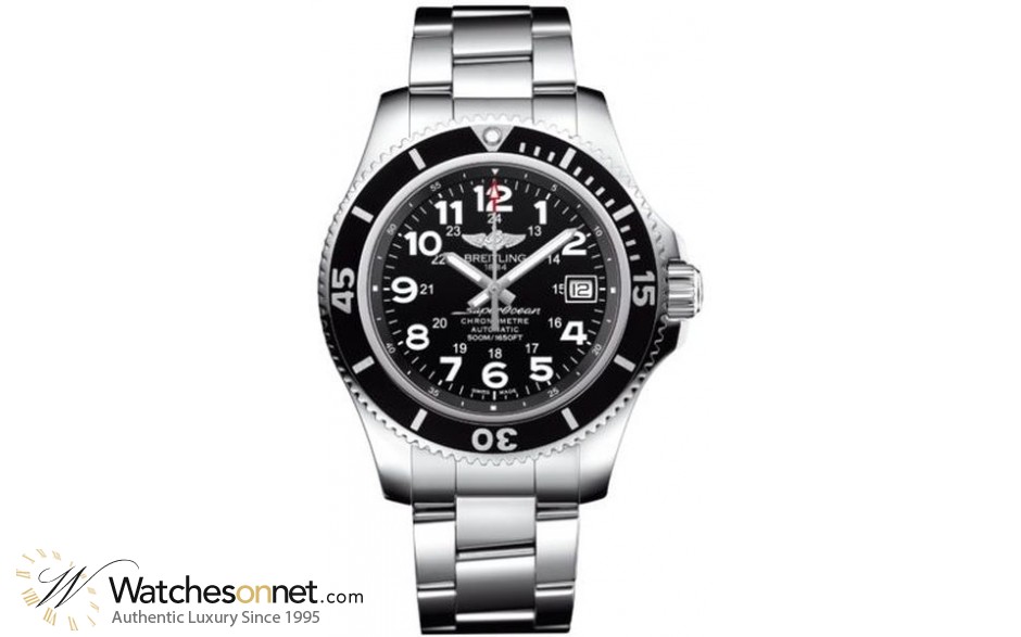 Breitling Superocean II 42  Automatic Men's Watch, Stainless Steel, Black Dial, A17365C9.BD67.161A