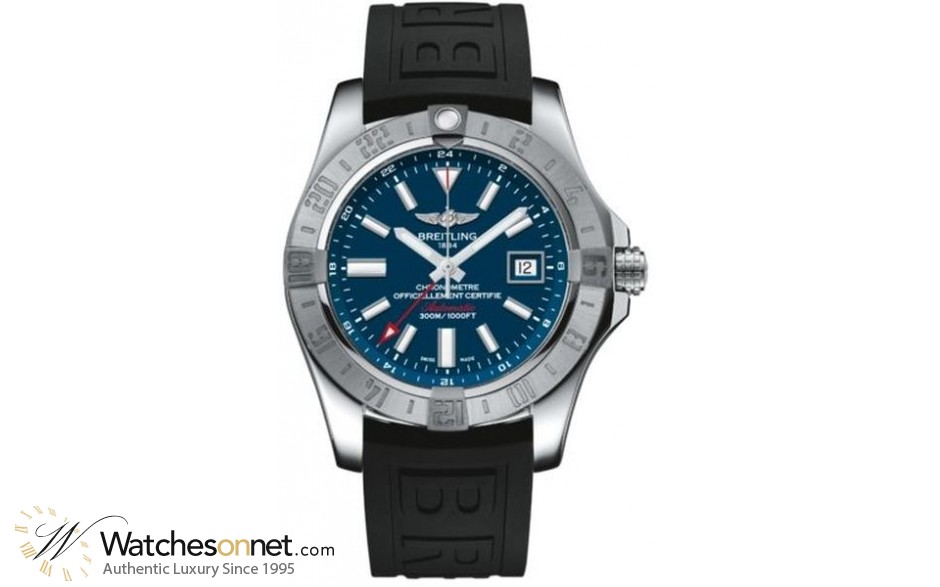 Breitling Avenger II GMT  Automatic Men's Watch, Stainless Steel, Blue Dial, A3239011.C872.152S