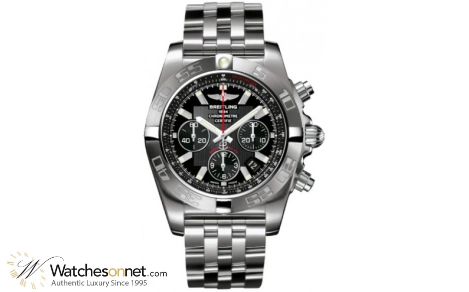 Breitling Chronomat 44  Automatic Men's Watch, Stainless Steel, Black Dial, AB011010.BB08.377A