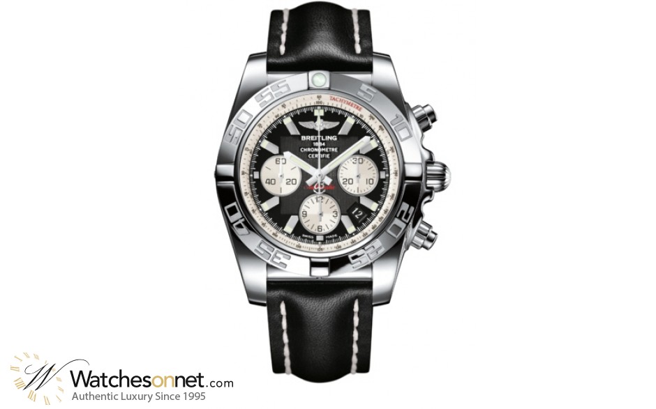 Breitling Chronomat 44  Chronograph Automatic Men's Watch, Stainless Steel, Black Dial, AB011012.B967.435X