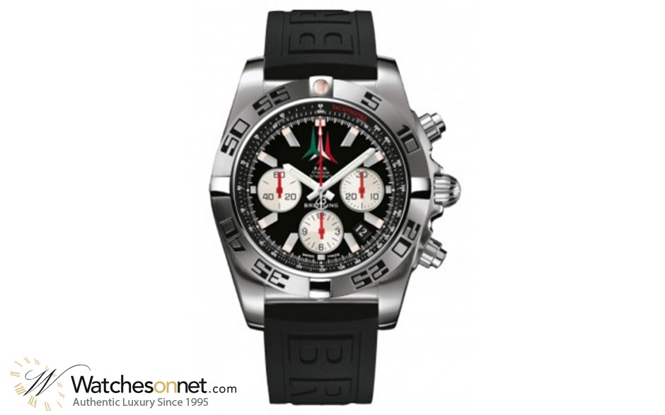 Breitling Chronomat 44  Chronograph Automatic Men's Watch, Stainless Steel, Black Dial, AB01104D.BC62.153S