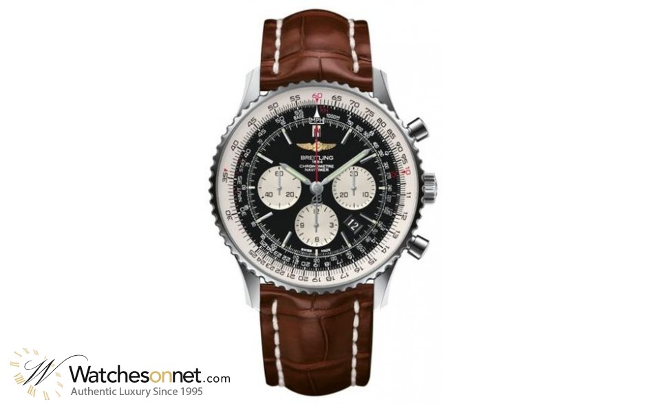 Breitling Navitimer 01  Automatic Men's Watch, Stainless Steel, Black Dial, AB012721.BD09.755P