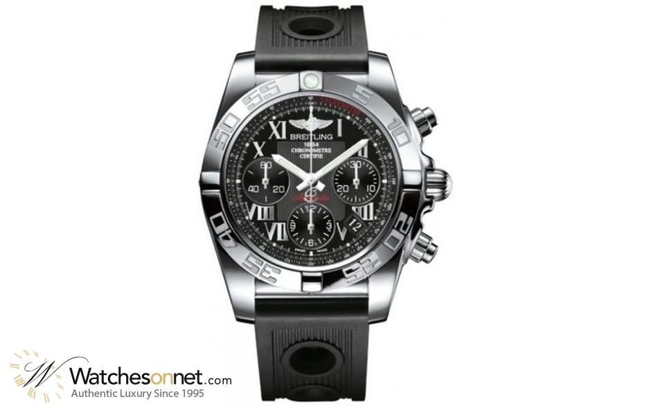 Breitling Chronomat 41  Automatic Men's Watch, Stainless Steel, Black Dial, AB014012.BC04.202S