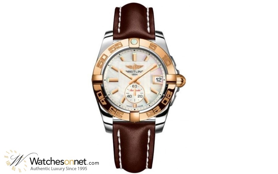 Breitling Galactic 36 Automatic  Automatic Unisex Watch, Stainless Steel & Rose Gold, Mother Of Pearl Dial, C3733012.A724.416X