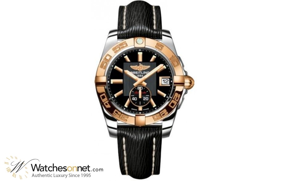 Breitling Galactic 36 Automatic  Automatic Unisex Watch, Stainless Steel & Rose Gold, Black Dial, C3733012.BA54.249X