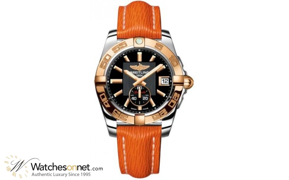 Breitling Galactic 36 Automatic  Automatic Unisex Watch, Stainless Steel & Rose Gold, Black Dial, C3733012.BA54.257X