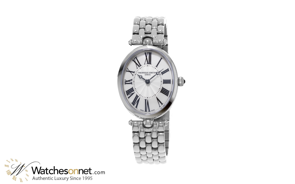 Frederique Constant Art Deco  Quartz Women's Watch, Stainless Steel, Silver Dial, FC-200MPW2V6B