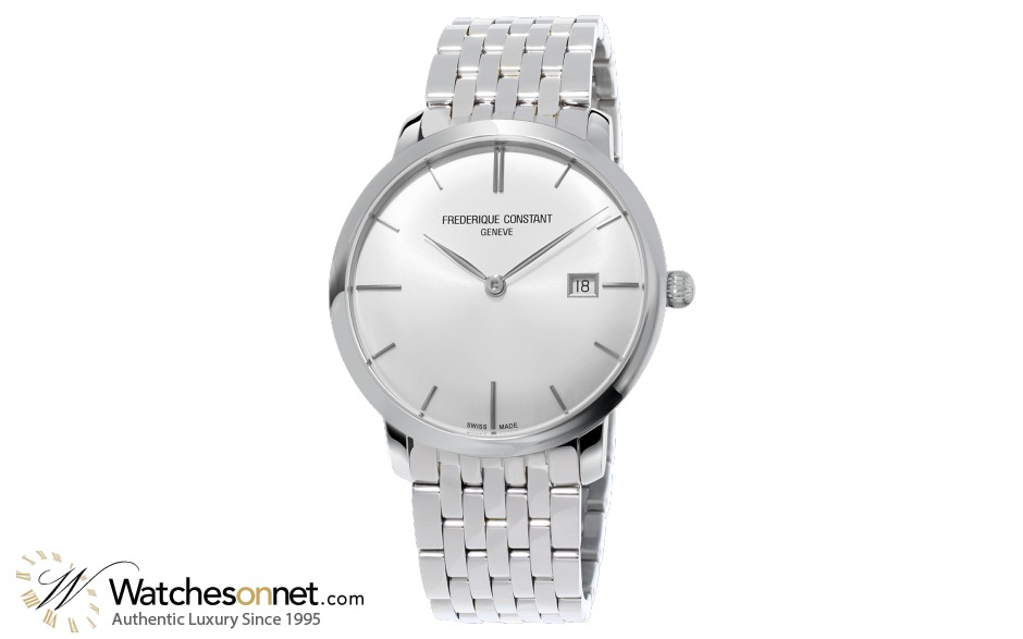 Frederique Constant Slimline  Automatic Men's Watch, Stainless Steel, Silver Dial, FC-306S4S6B2