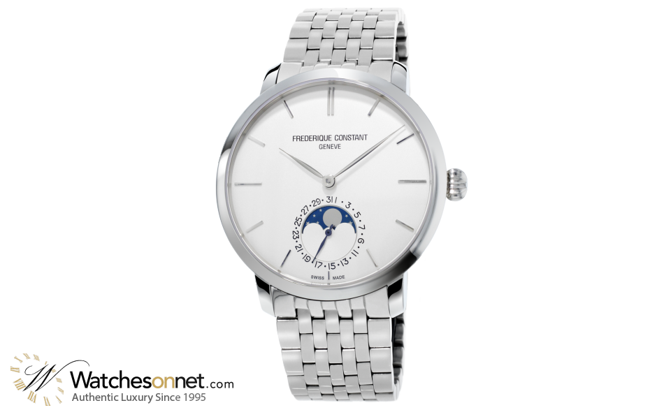 Frederique Constant Slimline  Automatic Men's Watch, Stainless Steel, Silver Dial, FC-705S4S6B