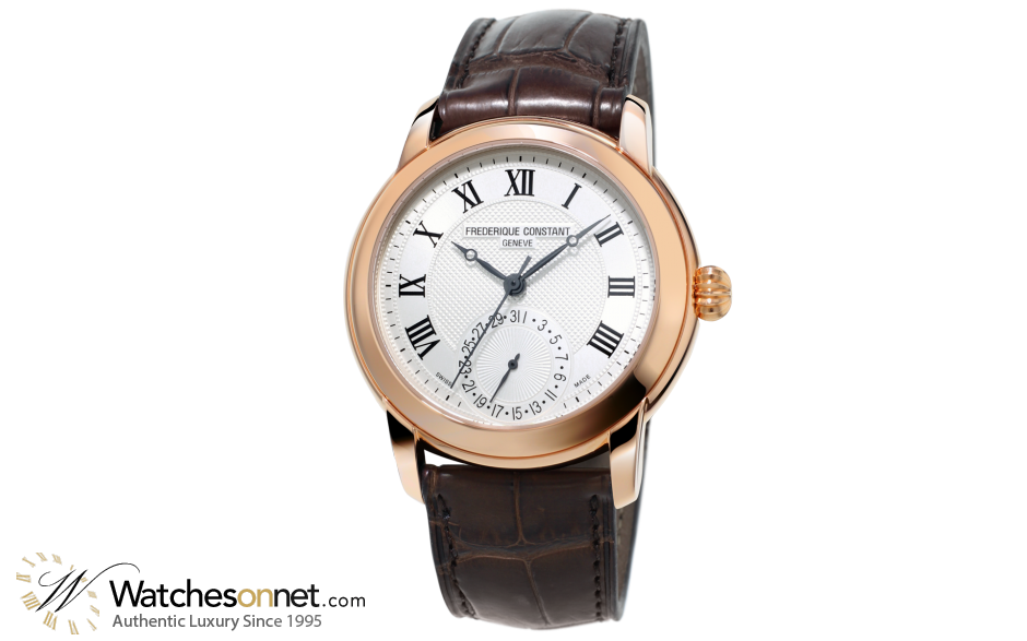 Frederique Constant Slimline  Automatic Men's Watch, 18k Rose Gold Plated, Silver Dial, FC-710MC4H4