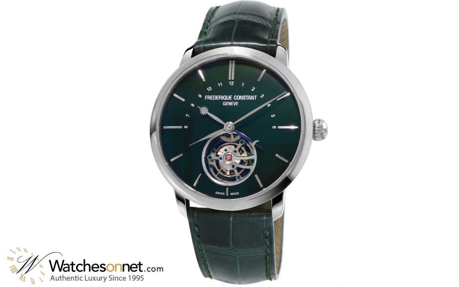 Frederique Constant Tourbillon  Automatic Men's Watch, Stainless Steel, Green Dial, FC-980DG4S6