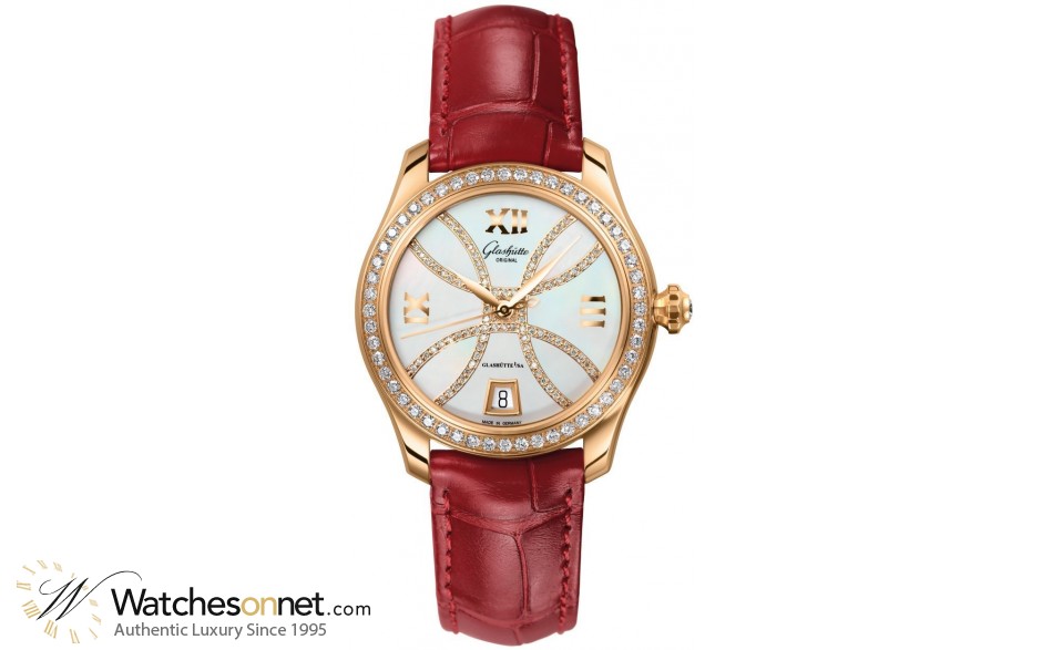 Glashutte Original Lady Serenade  Automatic Women's Watch, 18K Rose Gold, Mother Of Pearl & Diamonds Dial, 1-39-22-14-11-44